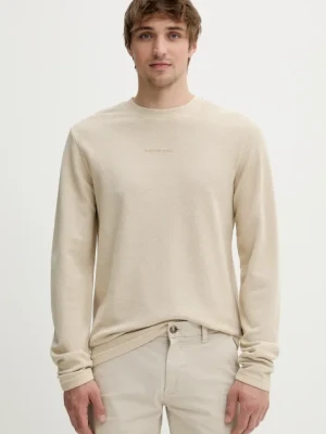 G-Star Raw longsleeve bawełniany kolor beżowy gładki D25965-D895