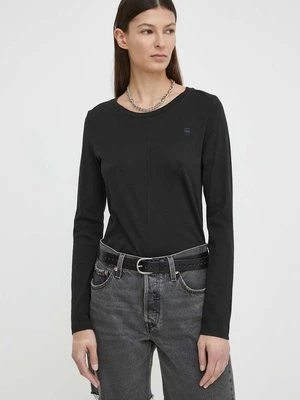 G-Star Raw longsleeve bawełniany kolor czarny