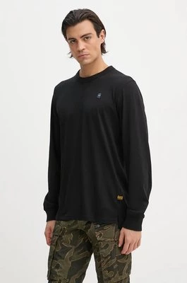 G-Star Raw longsleeve bawełniany kolor czarny gładki D25076-336