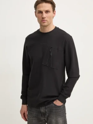 G-Star Raw longsleeve bawełniany kolor czarny gładki D25167-D617