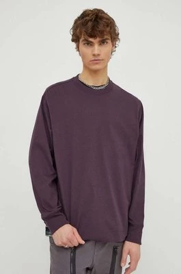 G-Star Raw longsleeve bawełniany kolor fioletowy gładki