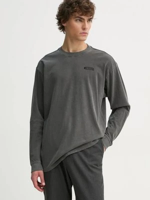 G-Star Raw longsleeve bawełniany kolor szary gładki D25163-C756