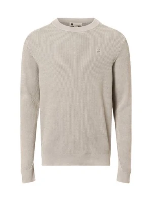 G-Star RAW Męski sweter z dzianiny Mężczyźni Bawełna szary wypukły wzór tkaniny,