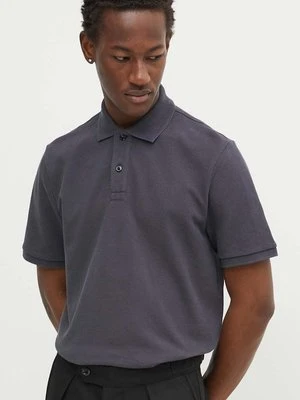 G-Star Raw polo bawełniane kolor szary gładki D22783-D287