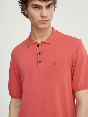 G-Star Raw polo męski kolor różowy gładki D24663-D618