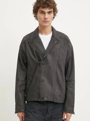 G-Star Raw ramoneska jeansowa męska kolor szary przejściowa oversize D25262-D490