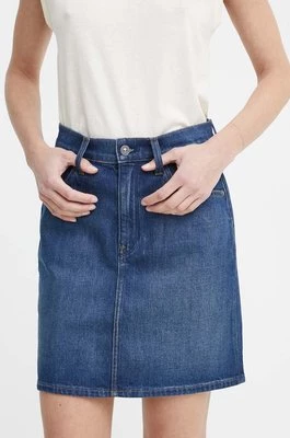 G-Star Raw spódnica jeansowa kolor granatowy mini prosta