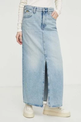 G-Star Raw spódnica jeansowa kolor niebieski maxi prosta