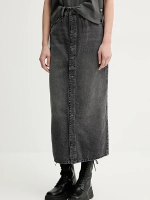 G-Star Raw spódnica jeansowa kolor szary midi prosta D26245-D933