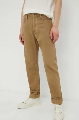 G-Star Raw spodnie bawełniane kolor beżowy proste