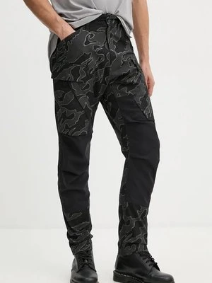 G-Star Raw spodnie bawełniane kolor czarny w fasonie cargo D25185-D386