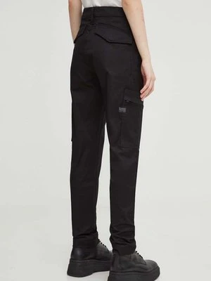 G-Star Raw spodnie damskie kolor czarny dopasowane high waist