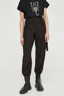 G-Star Raw spodnie damskie kolor czarny fason cargo high waist