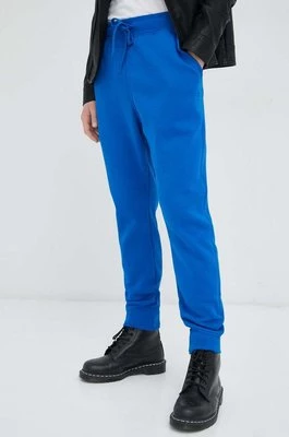 G-Star Raw spodnie dresowe kolor niebieski gładkie