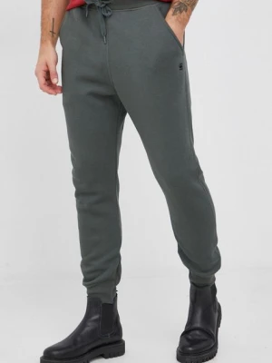 G-Star Raw spodnie dresowe kolor zielony gładkie