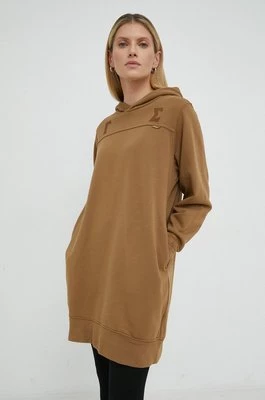 G-Star Raw sukienka bawełniana kolor beżowy mini oversize