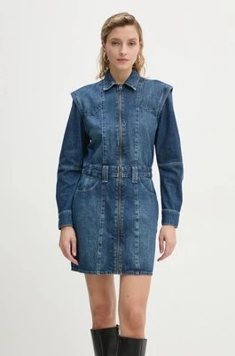 G-Star Raw sukienka jeansowa kolor niebieski mini dopasowana D25362-D301