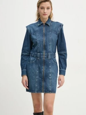 G-Star Raw sukienka jeansowa kolor niebieski mini dopasowana D25362-D301