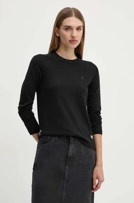 G-Star Raw sweter wełniany damski kolor czarny lekki D25509-D847