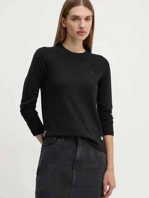 G-Star Raw sweter wełniany damski kolor czarny lekki D25509-D847