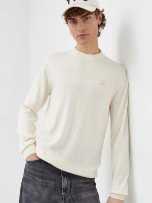 G-Star Raw sweter wełniany męski kolor zielony lekki