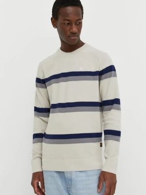G-Star Raw sweter z domieszką wełny męski kolor beżowy