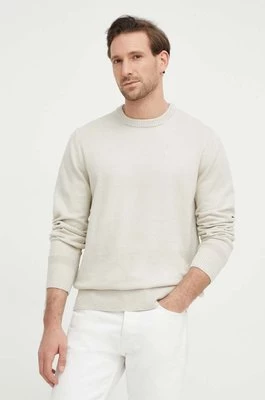 G-Star Raw sweter z domieszką wełny męski kolor beżowy lekki