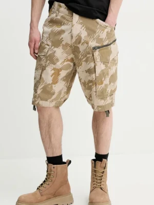 G-Star Raw szorty bawełniane męskie kolor beżowy D08566-D955