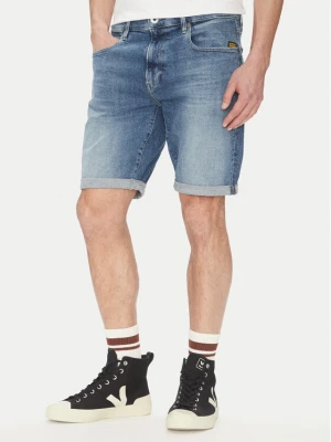 G-Star Raw Szorty jeansowe 3301 D10481 D634 H096 Niebieski Slim Fit