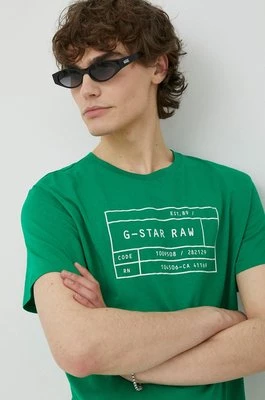 G-Star Raw t-shirt bawełniany 2-pack kolor brązowy z nadrukiem