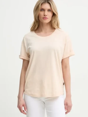 G-Star t-shirt bawełniany damski kolor beżowy