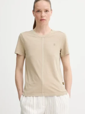 G-Star t-shirt bawełniany damski kolor beżowy D24499-B059