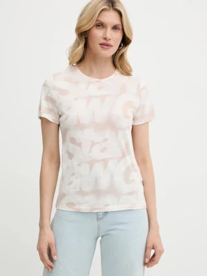 G-Star Raw t-shirt bawełniany damski kolor beżowy D26066-C565
