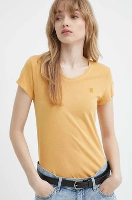 G-Star Raw t-shirt bawełniany kolor pomarańczowy
