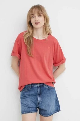 G-Star Raw t-shirt bawełniany damski kolor czerwony