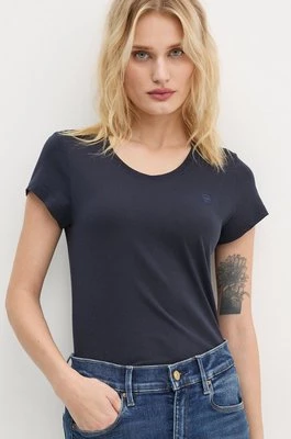 G-Star Raw t-shirt bawełniany damski kolor granatowy