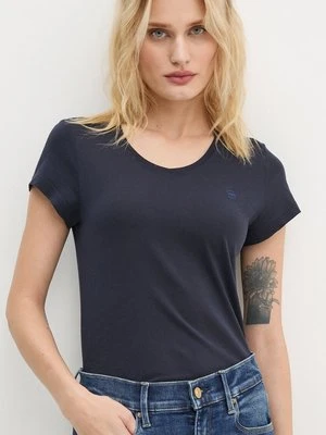 G-Star Raw t-shirt bawełniany damski kolor granatowy