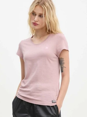G-Star Raw t-shirt bawełniany damski kolor różowy D24533-4107