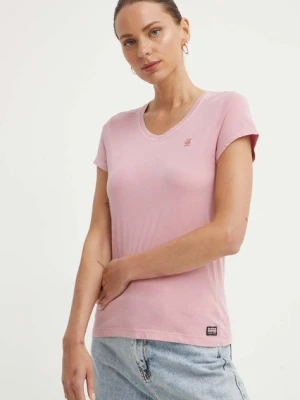 G-Star Raw t-shirt bawełniany damski kolor różowy