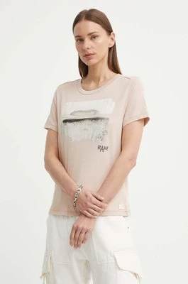 G-Star Raw t-shirt bawełniany damski kolor różowy D24643-4107