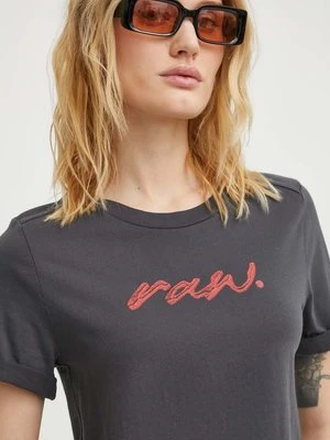 G-Star Raw t-shirt bawełniany damski kolor szary