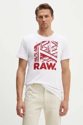 G-Star Raw t-shirt bawełniany kolor biały z nadrukiem D24685-C506