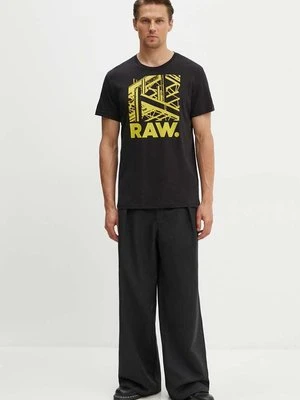 G-Star Raw t-shirt bawełniany kolor czarny z nadrukiem D24685-C506