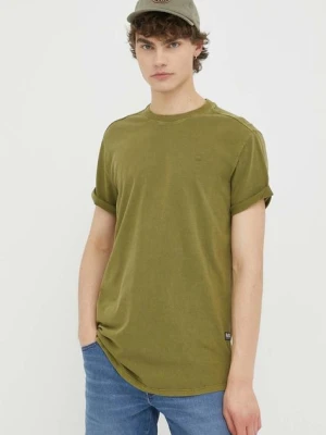 G-Star t-shirt bawełniany kolor zielony