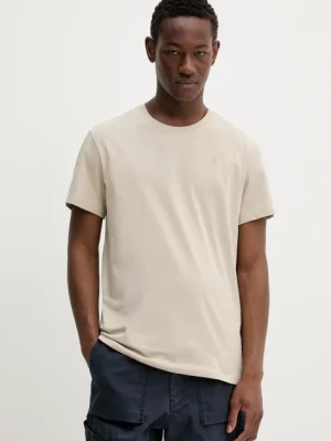 G-Star t-shirt bawełniany męski kolor beżowy gładki D16411-336