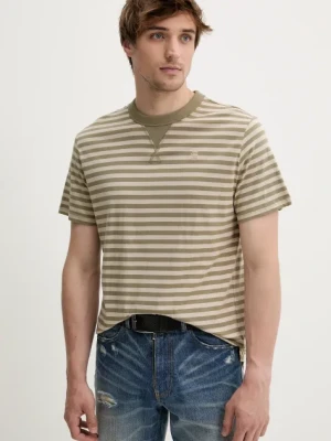 G-Star t-shirt bawełniany męski kolor beżowy wzorzysty D25961-C339