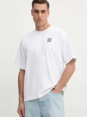 G-Star Raw t-shirt bawełniany męski kolor biały z nadrukiem D25975-C784