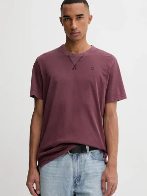 G-Star Raw t-shirt bawełniany Nifous męski kolor bordowy gładki D24449-2653