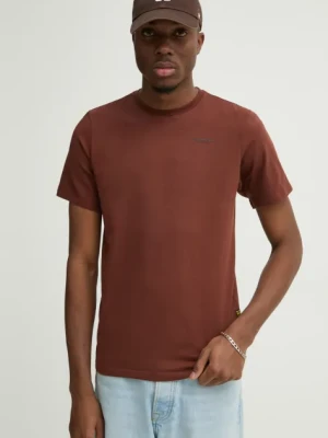 G-Star t-shirt bawełniany męski kolor brązowy gładki D19070-C723