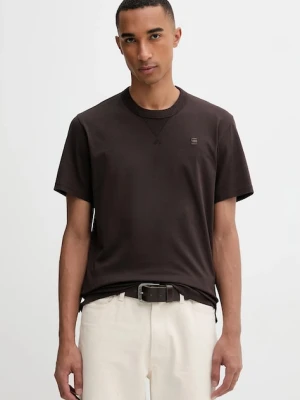 G-Star Raw t-shirt bawełniany męski kolor brązowy gładki D24449-336